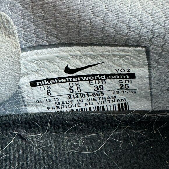 Nike Metcon 1 Flywire Wolf Gray Vivid Purple Sneakers Sz 8 Running 813101-005 - Picture 7 of 8